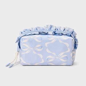 NWT Target Girls' Ruffled Bow Printed Cosmetic Pouch